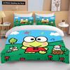 10 размеров Sanrio Keroppi печатный комплект постельного белья мультфильм аниме пододеяльник одеяло наволочка мальчики девочки дети взрослые король подарок