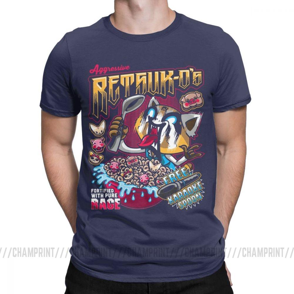 Death Metal Karaoke Kala Aggretsuko Aggressive Retsuko Men S T Shirts Casual Tees Short Sleeve T