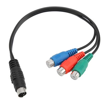 Кабель S-Video 7-контактный штекер на 3 RCA гнезда Высокоточный 7-контактный на AV-кабель Адаптер звука 0,9 фута