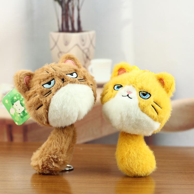 1 шт. Рюкзак для девочки, украшение куклой, милый плюшевый кулон в виде кошки, брелок для сумки для пары, декоративный подарок