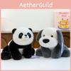 Панда Грейхаунд Белая Собака Животное Подушка Игрушка Кукла Плюшевая Поза Украшение Сидящая