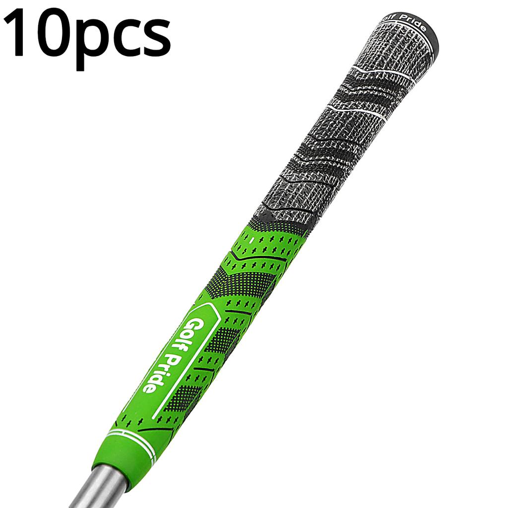 10 шт., нескользящие многокомпонентные ручки для гольфа из натурального каучука, стандартные, всепогодные, гибридные ручки для гольфа