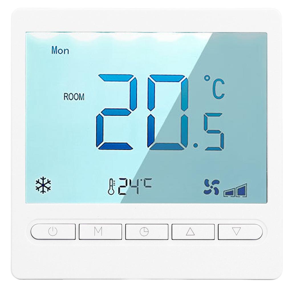Программируемый термостат с высокой точностью, большой ЖК-дисплей, термостат для гостиной, спальни, столовой