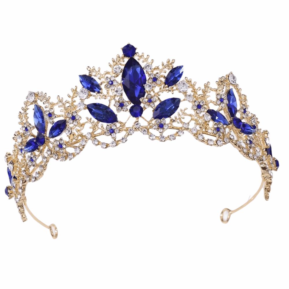 Elegant Bridal Princess Crown Sparkling Wedding Head Wear Baroque Queen Tiaras Birthday Party