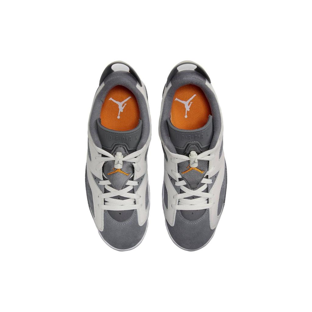 Paris Saint-Germain x Air Jordan 6 Retro Low Iron Grey Мужские кроссовки Light-Bone Magma-Orange White DZ4133-008