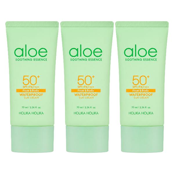 HOLIKA HOLIKA Водостойкий солнцезащитный крем Aloe Soothing Essence SPF50+ PA++++ 70 мл (3 варианта)