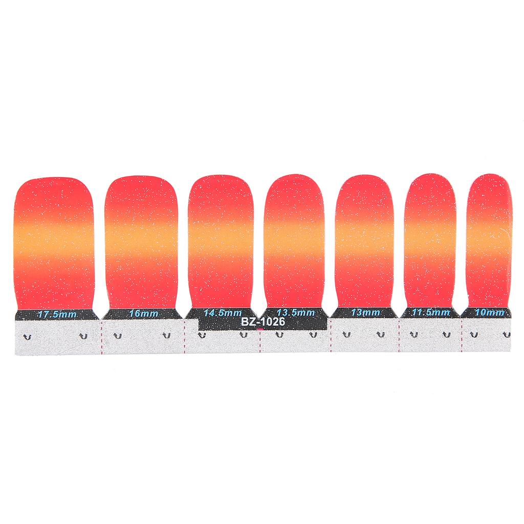 Набор наклеек для маникюра Градиентный цвет Водонепроницаемые полоски лака для ногтей Украшения для ногтей