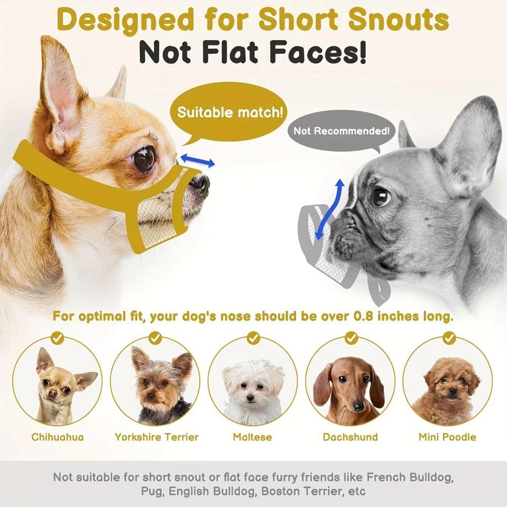 Anti-Biting Mini Dog Mouth Guard Soft Mesh Puppy Muzzle Durable Breathable Mesh Muzzle Medium Dogs