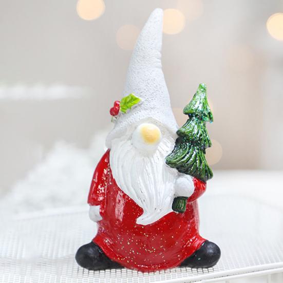 Рождественский гном, украшение из смолы, рождественский гном, эльф, статуэтка, домашний декор для стола, стоящая