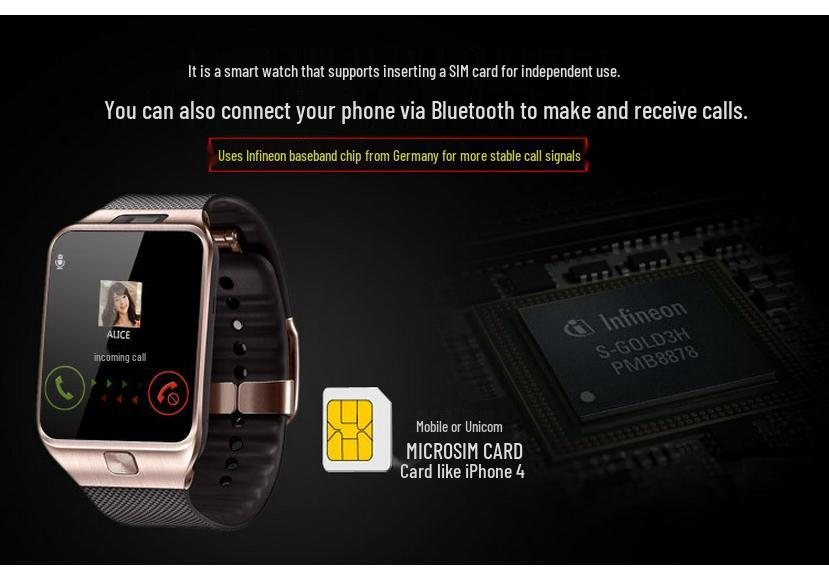 Сенсорные Bluetooth-смарт-часы со слотом для SIM-карты, функцией поиска телефона и дружелюбным дизайном для детей и взрослых