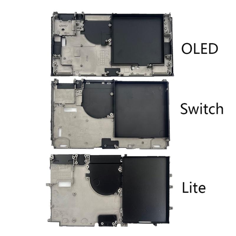 Передняя рама игровой консоли, средняя металлическая крышка для OLED / LITE / SWITCH, внутренняя часть, держатель аккумулятора, корпус для отвода тепла