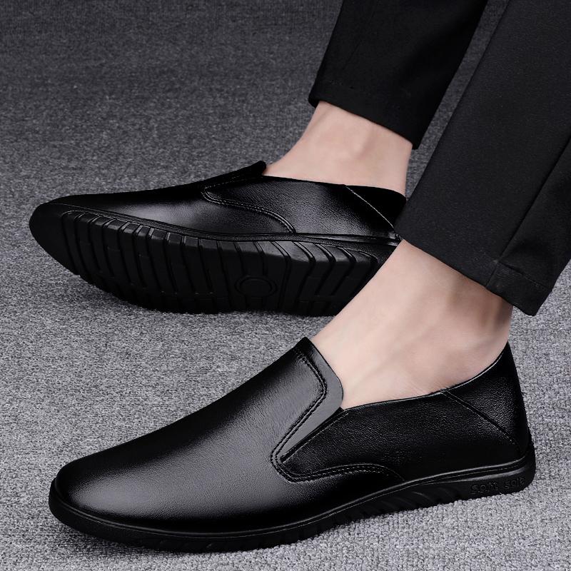 2024 Новые мужские мокасины из натуральной кожи коричневого и черного цвета из коровьей кожи, удобная обувь для взрослых, офисные мужские мокасины с полыми стенками, обувь для вождения