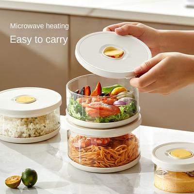 Стеклянный набор Tupperware Герметичные контейнеры Жаростойкий ланч-бокс Хранение продуктов Контейнер для замороженного риса Салатник