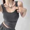 Premium Cotton U-neck Slimming Sports Tank Top - Women's Summer Sleeveless Camisole