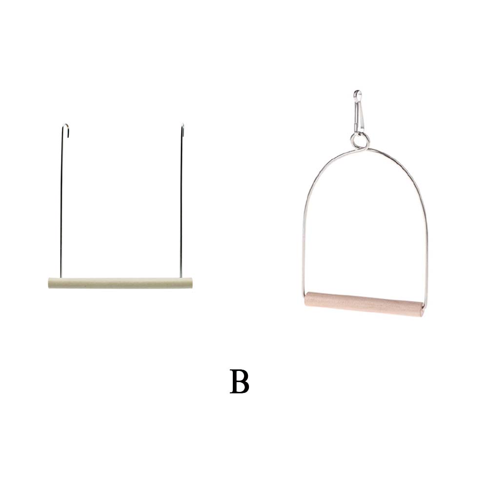 Natural Wooden For Bird Cage Bird Supplies Swing Parrots Swing Toy Hammock Birds Perch Bird Stand