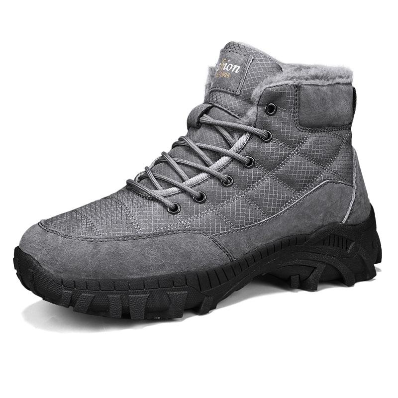 Men's Snow Boots New Winter Style Plus Velvet To Keep Warm and Trendy High-top Outdoor Hiking Thick Cotton Shoes Platform Boots