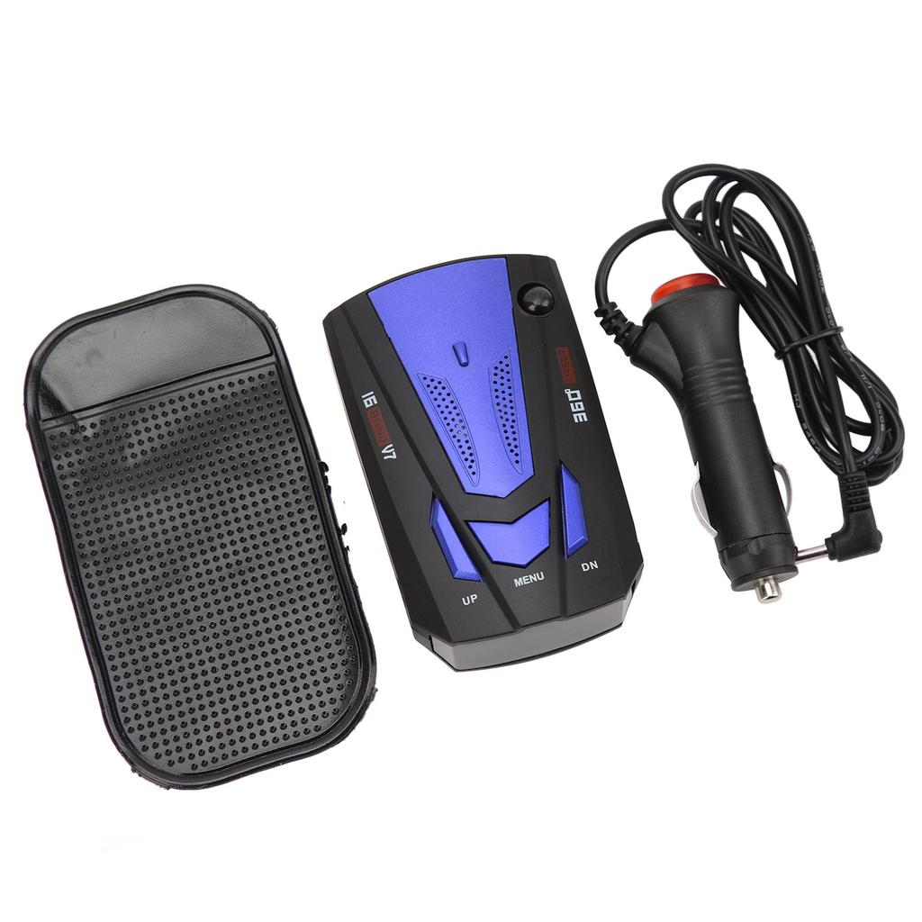 Автомобильный радар-детектор Защита 360 градусов Предупреждение о скорости 16 диапазонов Электронный детектор-собака Спидометр Тестер скорости Красный