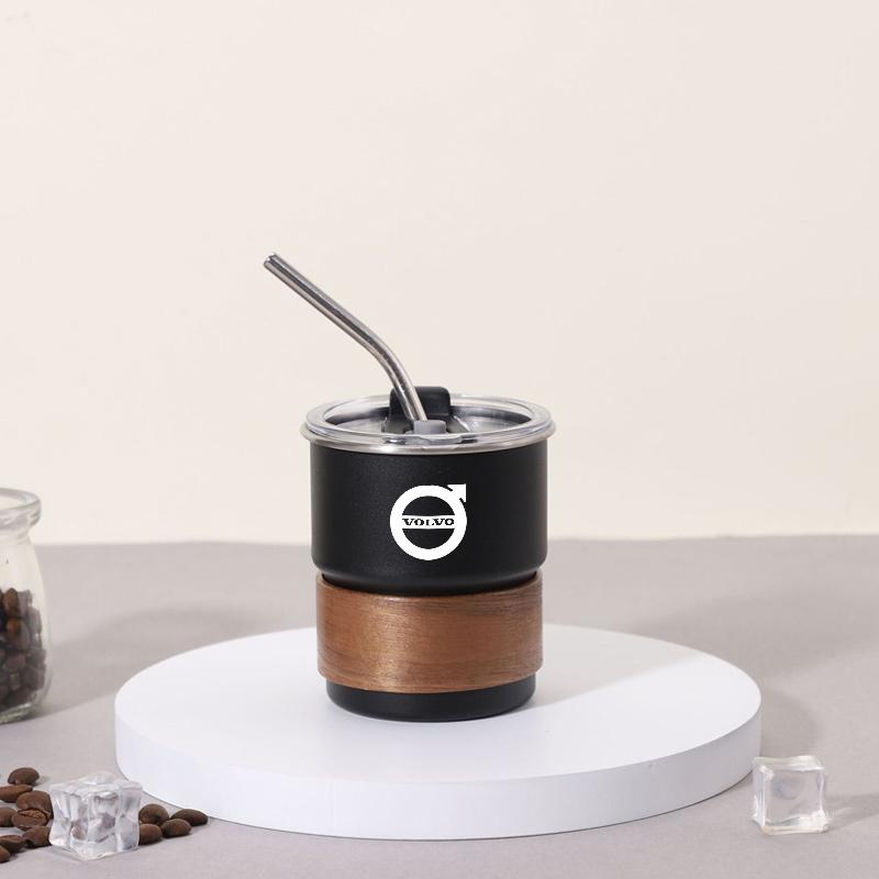 cujgl8 For Volvo XC60 XC40 XC90 S90 High end Stainless Steel Coffee Cup Beverage Office Portable High-temperature Resistant Water Cups