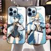 Чехол Genshin Impact для телефона Iphone 14 13 11 12 Pro Max Mini Xs Xr X 7 8 6s Plus Se 2022, защитная задняя крышка из закаленного стекла