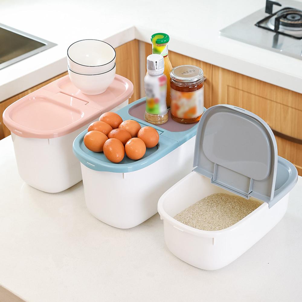 Large Food Storage Container Pet Food, Dry Food, Flour, Rice Containers 9 Lbs Airtight Cereal Container Bin With Locking Lid & Handle