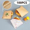 100Pcs 15x15cm Sandwich Wrappers Oilproof Disposable  Hamburger Pouch  Restaurant