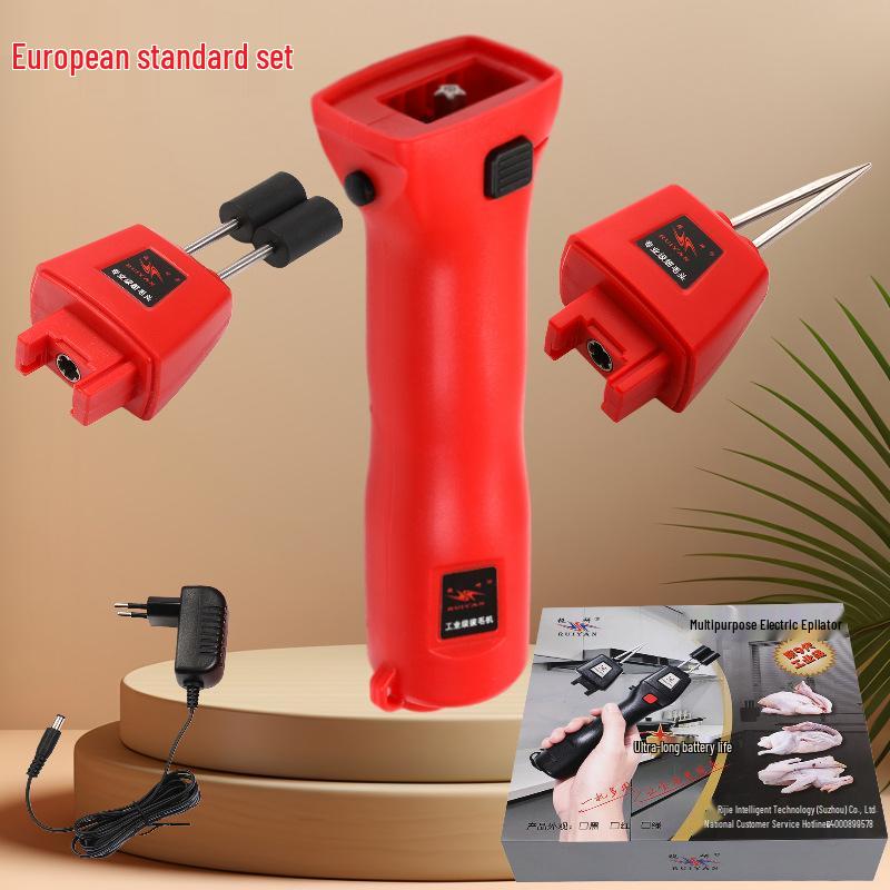 Автоматическая машина для ощипывания птицы с литиевой батареей: Электрическая машинка для удаления перьев у курицы, утки и гуся (Европейский стандарт)