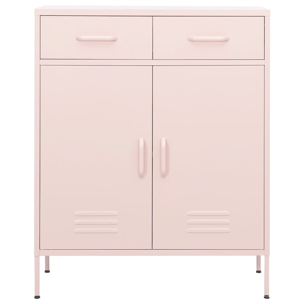 vidaXL Lagerschrank Rosa 80x35x101,5 cm Stahl
