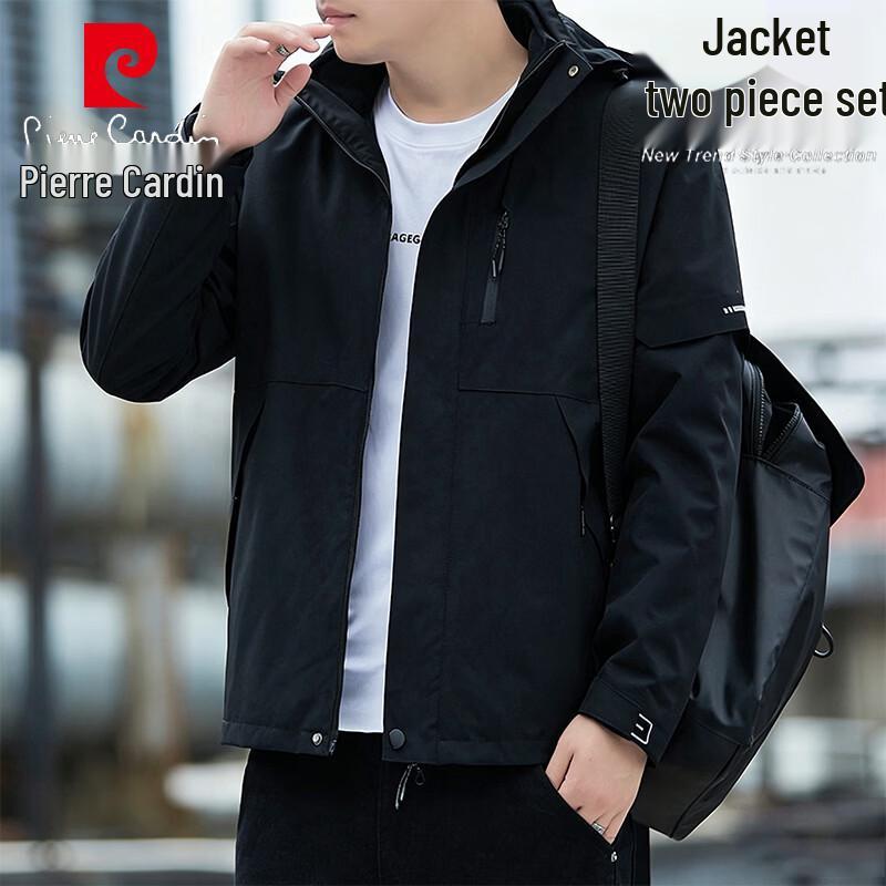 Pierre Cardin Men's Waterproof Outdoor Hooded Two-Piece Jacket