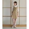 Covernat Early Autumn Pleated Solid Color Casual Simple Large Pocket Sleeveless Dress Women dress Beige CO2502OP74BE