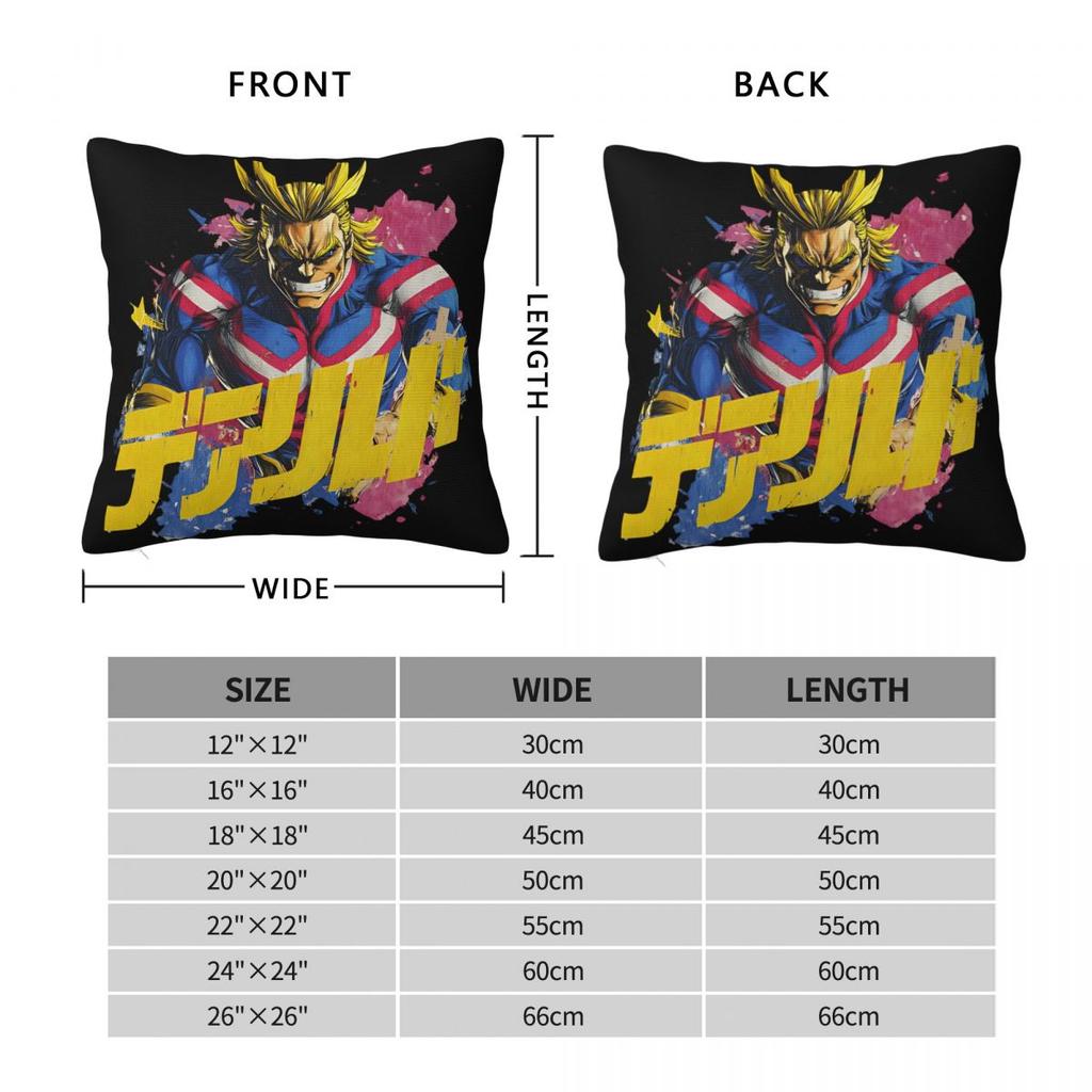 Stylish Car My Hero Academia All Mightdecoration Pillowcases Merch Pillow Covers Square Multiple Sizes