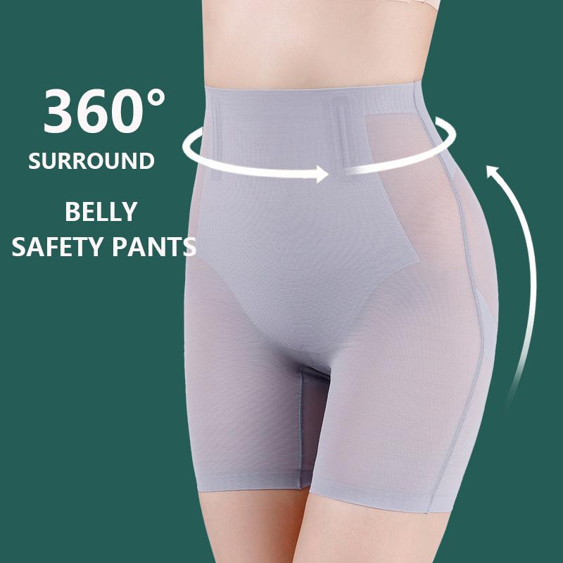 Flarixa Сетчатые шорты для мальчика с высокой посадкой и подтяжкой бедер, компрессионные шорты для живота, женские шорты средней длины, бесшовные летние трусики с тонким животом, женские шорты для мальчика, корректирующее белье