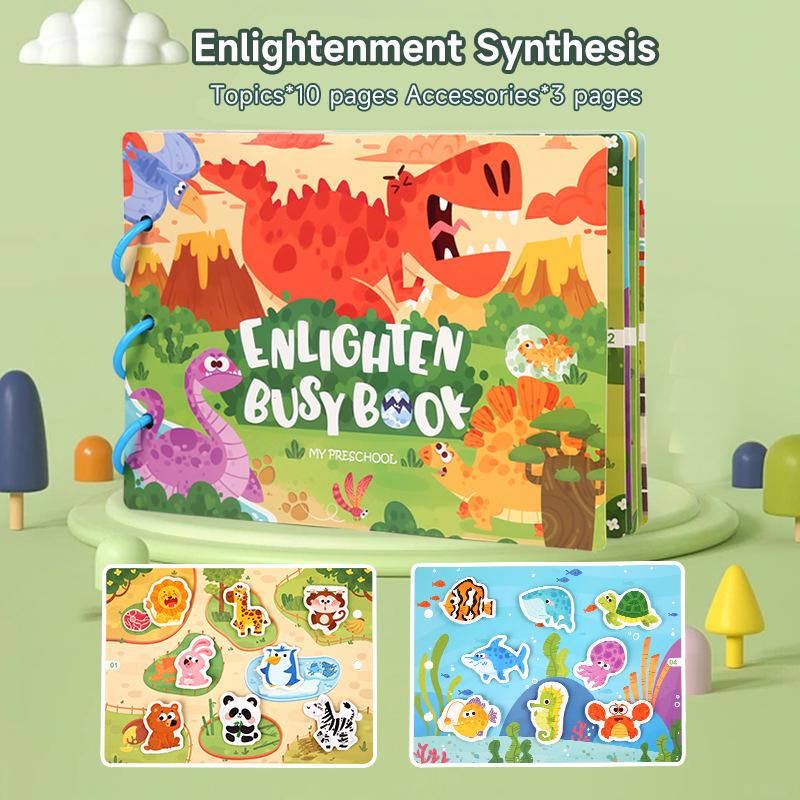 Тихая занятая книга для малышей Монтессори Волшебная наклейка Игрушка Паста Чтения Цифры Сопоставление Головоломка Игра Дети Просветление Игрушки Подарки