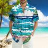 Men's Fashion Loose Hawaiian Printed Short Sleeve Beach Shirt
