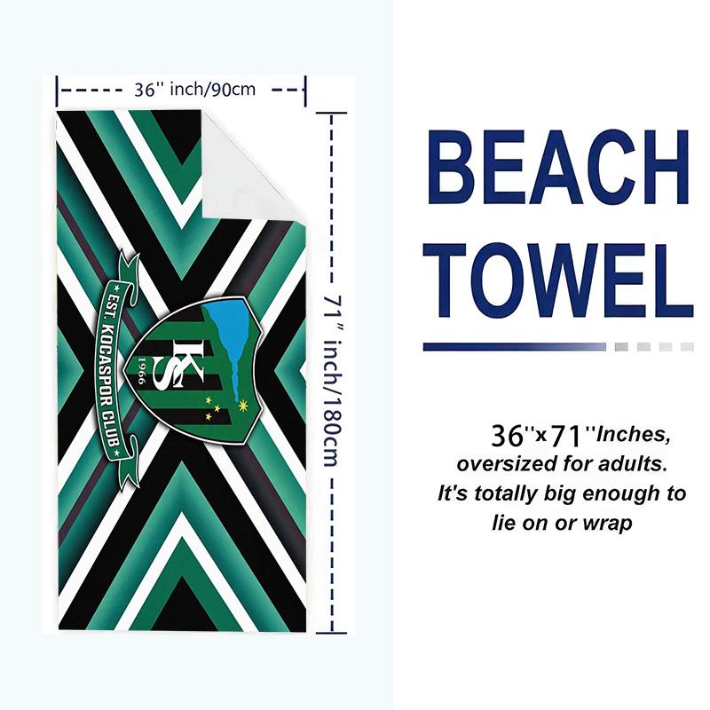 Kocaelispor Print Beach Towel, Large Soft Quick Dry Towel for Beach Camping Swimming