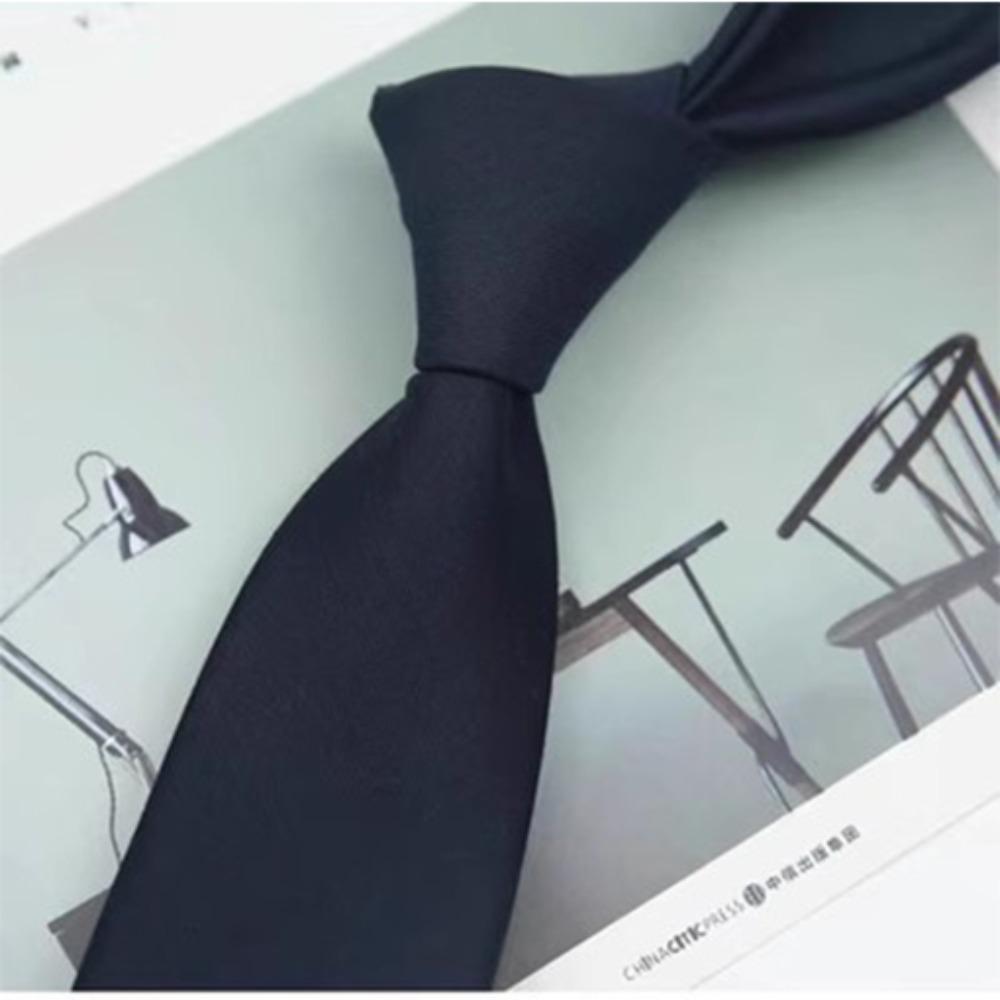 Cotton Elegant Men's Necktie Solid Color Business Suit Accessories Simple Neck Tie Student