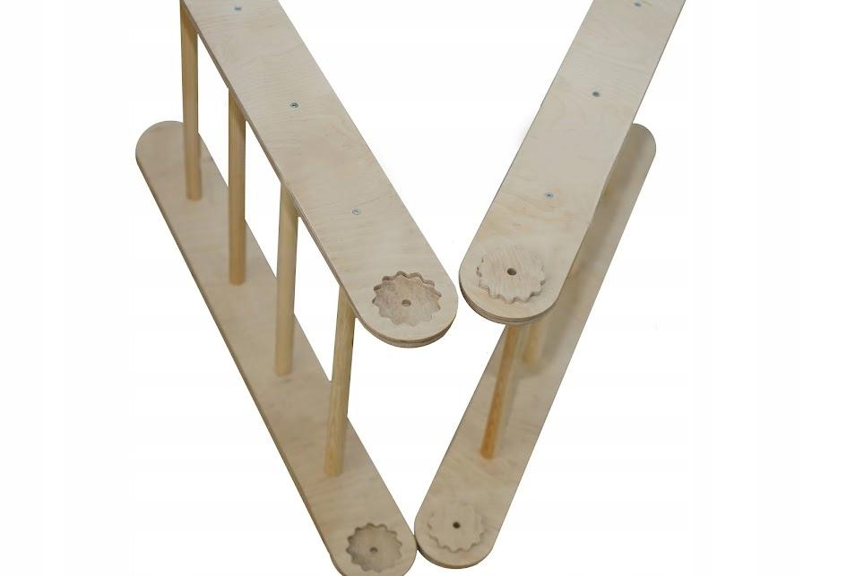 Wooden Montessori Ladder Large Xl For Children's Room, Varnished Pl