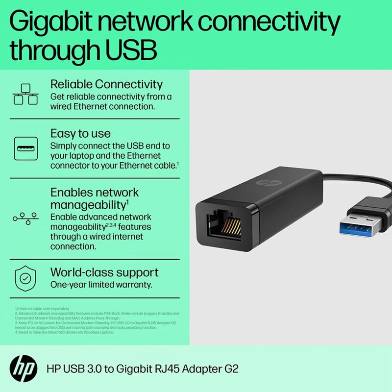 HP USB-C на RJ45 HDMI VGA USB 3.0 Адаптер-хаб