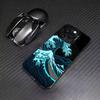 Японская Укиё-э Морские Волны Чехол для Телефона Для iPhone17,16,15,14,13,12,11 Plus,Pro Max Цветной Посеребренный Внутренний Чехол