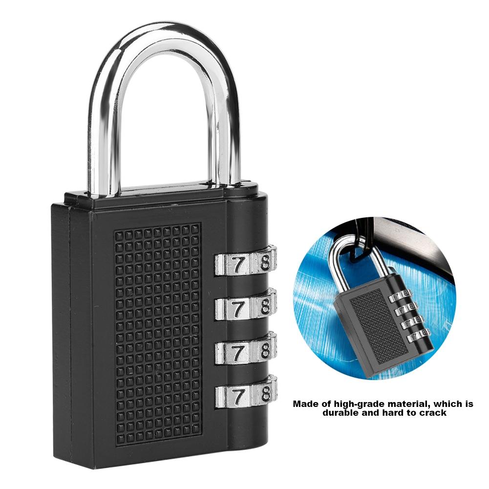 4-значный кодовый замок для багажа с паролем для спортзала, школы, ученика, сотрудника, шкафчика