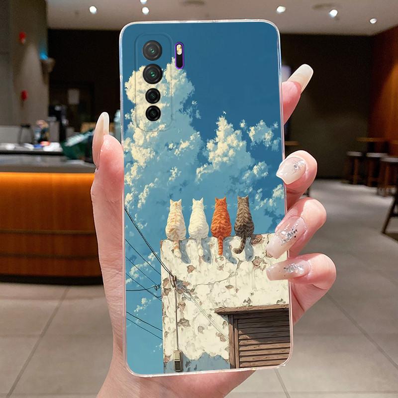 Чехол для Huawei Nova 7 SE CDY-NX9B Чехол для мальчиков и девочек Прозрачный Мягкий Силиконовый Чехол для Телефона для Huawei P40 Lite 5G Honor 30S Funda