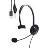 Elecom Wired Headset USB Microphone Overhead Single Ear Lightweight Small Windscreen with Volume Controller Black HS-HP14MUBK