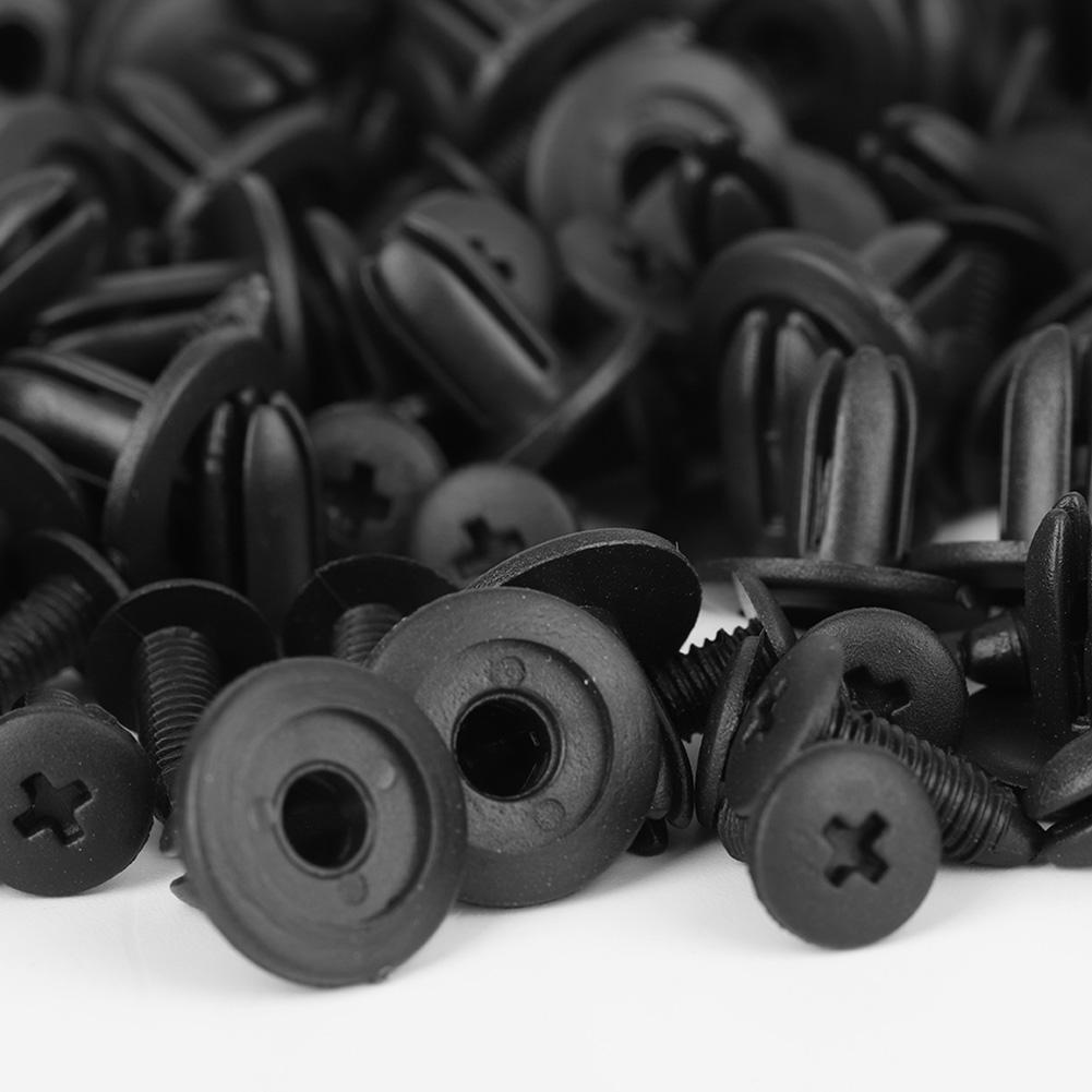 Pack of 100 car plastic rivets 6 mm hole diameter bumper pin put pin clip AP for motorcycle buses, cars, trains, planes, trucks, caraNaVans