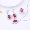 High-End Light Luxury Zircon Earrings Jewelry Set Women'S Luxury Stud Earrings Silver Needle Jewelry Set