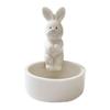 Ceramic Animal Candle Holder Bunny Tea Light Candle Holders  for Desktop Decorative Ornaments