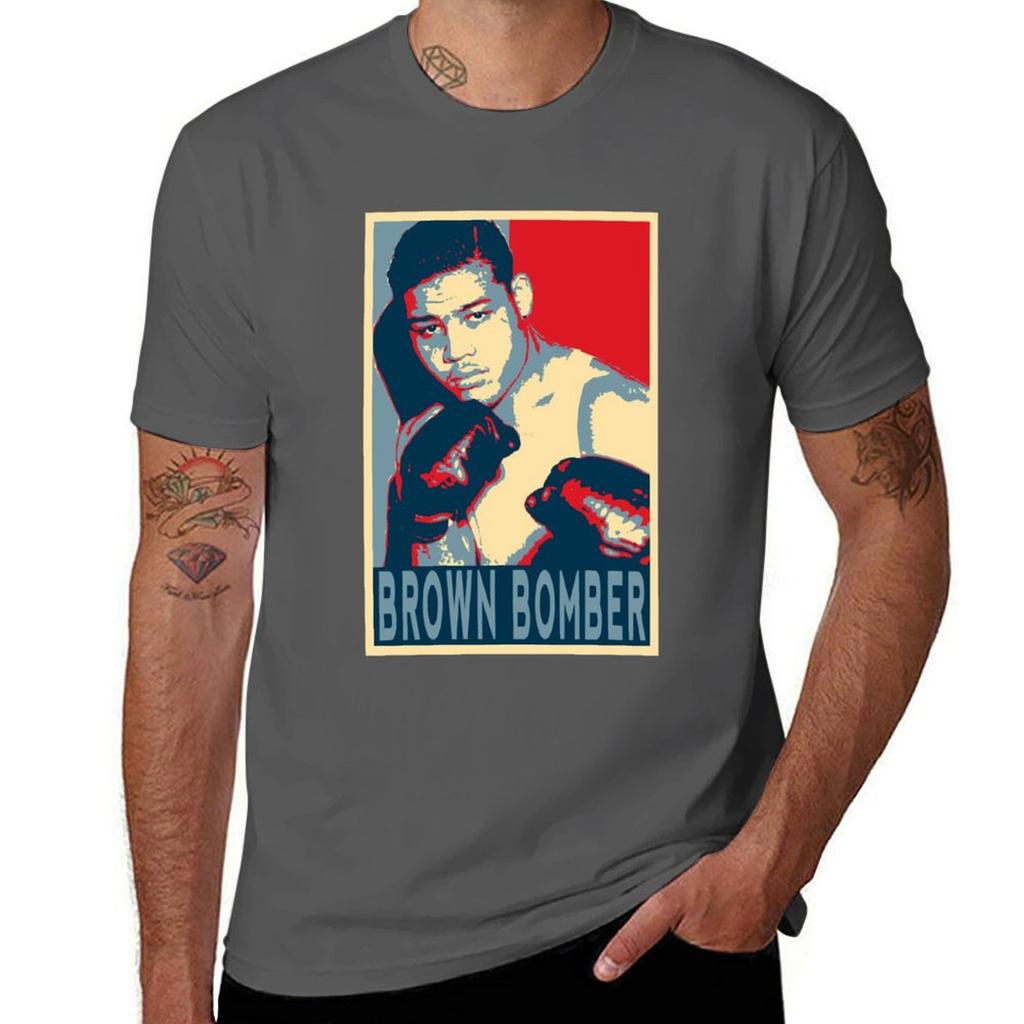 Joe Louis The Brown Bomber Tshirt Work Utility Short Sleeve Shirt