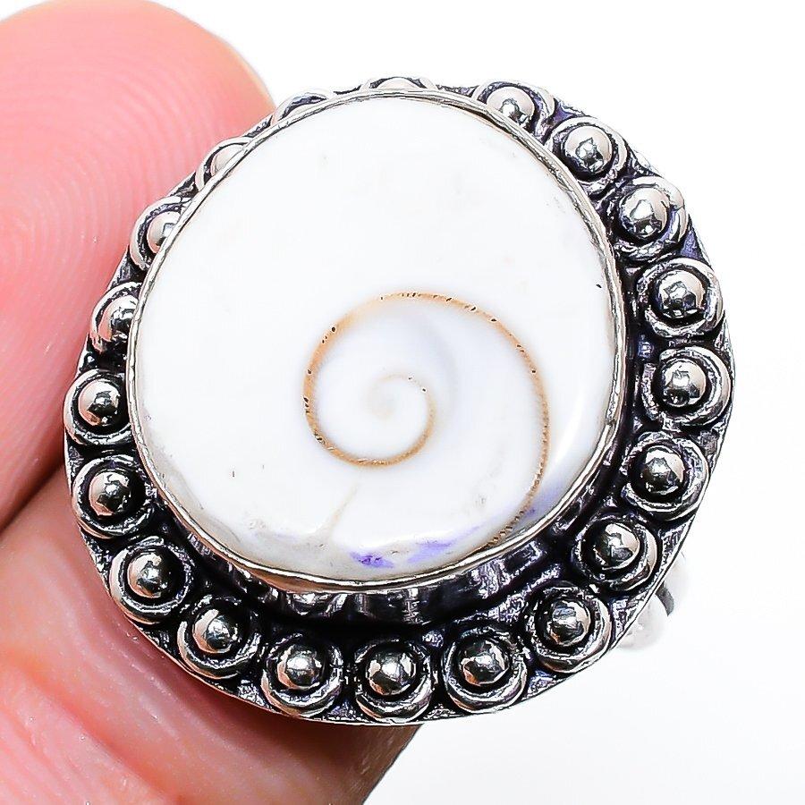 Shiva Eye Gemstone 925 Silver Jewelry Ring 8.5