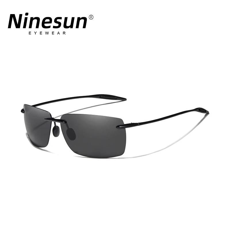 Солнцезащитные очки Ninesun без оправы для мужчин, сверхлегкие очки TR90 для защиты глаз, очки для отдыха, женские очки Oculos Feminino