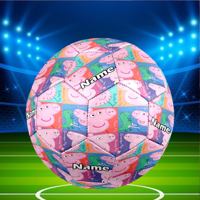 Custom Name Personalized Peppa Pig-A Print Size 5 Soccer Ball Training & Match Football, for Team, Kicking, Gift for Football Enthusiasts
