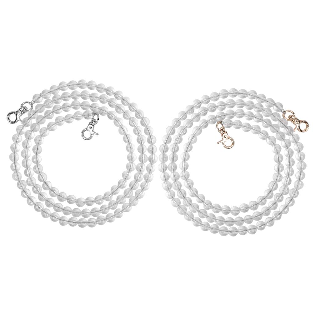 2pcs Bag Strap Acrylic Metal DIY Mobile Phones Decorative Accessories for Girl Woman1 Meter