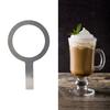 Кольцо для чашки для выпечки из нержавеющей стали с термостойкой деревянной ручкой, крышка чашки чая с молоком, прокладка для десертного пузырькового чая, жареное молоко, изготовление своими руками